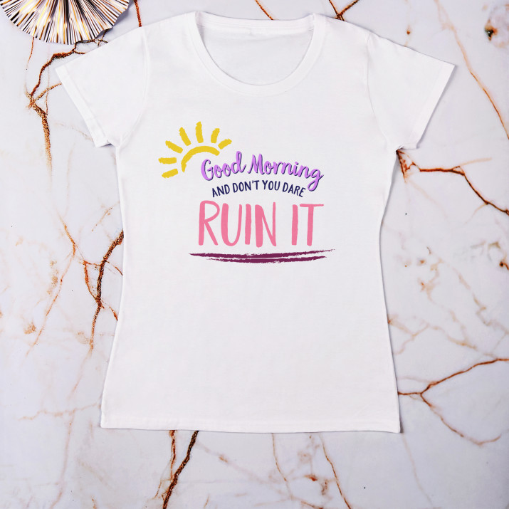 Guten Morgen - T-Shirt mit Aufdruck für Damen